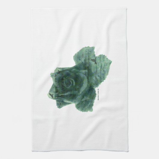 Een kleine vogel vertelde me Roos Theedoek (Verticaal)