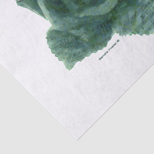 Een kleine vogel vertelde me Roos Tissuepapier (Detail)