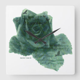 Een kleine Vogel vertelde me toenam Vierkante Klok