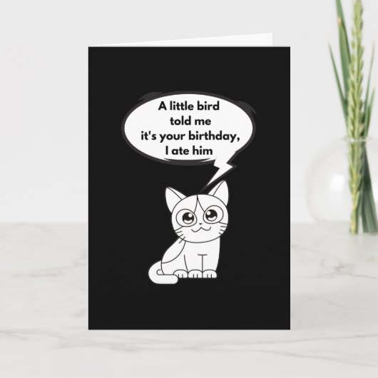 Een kleine vogel zei me dat het jouw verjaardag is kaart (Voorkant)
