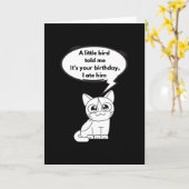 Een kleine vogel zei me dat het jouw verjaardag is kaart (Gele Bloem)