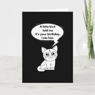 Een kleine vogel zei me dat het jouw verjaardag is kaart
