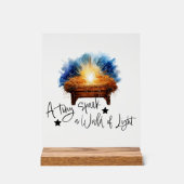 Een kleine vonk in een wereld van Lichtkribbe Kers Acryl Bord (Voorkant)