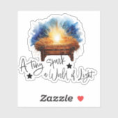 Een kleine vonk in een wereld van Lichtkribbe Kers Sticker (Vel)