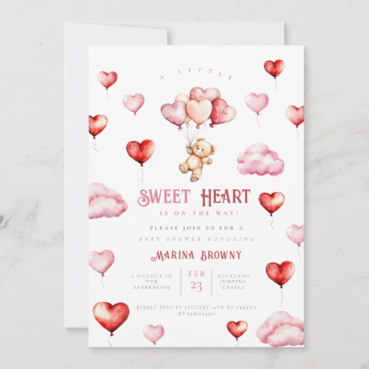 Een kleine vriendin is op weg naar een babyshowerf kaart (Voorkant)