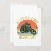Een kleine vuil doet nooit een hurt Funny Motocros Bedankkaart (Voorkant / Achterkant)