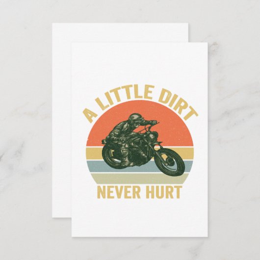 Een kleine vuil doet nooit een hurt Funny Motocros Bedankkaart (Voorkant / Achterkant)