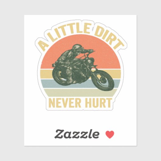 Een kleine vuil doet nooit een hurt Funny Motocros Sticker (Vel)