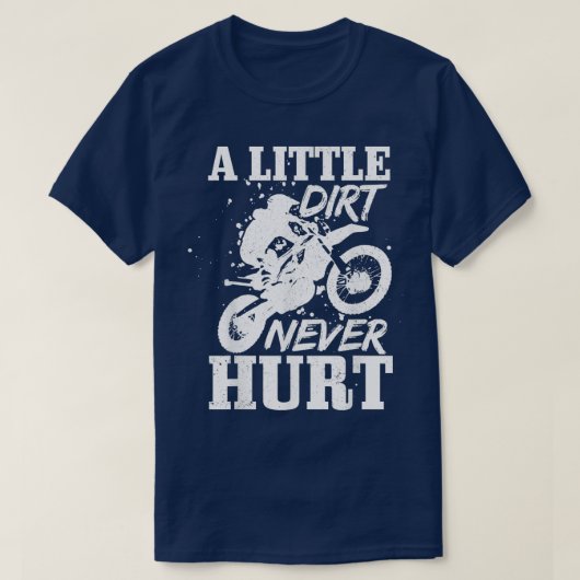 Een kleine vuil doet nooit een hurt Funny Motocros T-shirt (Design voorkant)