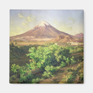 Een kleine vulkaan in het Mexicaanse platteland, 1 Magneet