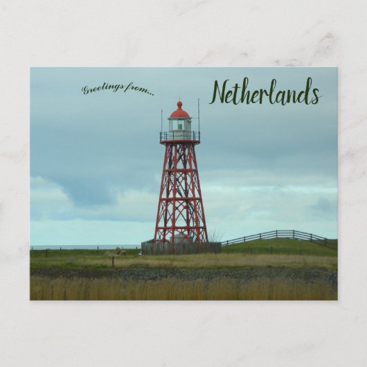 Een Kleine Vuurtoren in Stavoren Nederland Briefkaart (Voorkant)