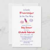 Een kleine vuurwerker is onderweg Baby shower Kaart (Voorkant)