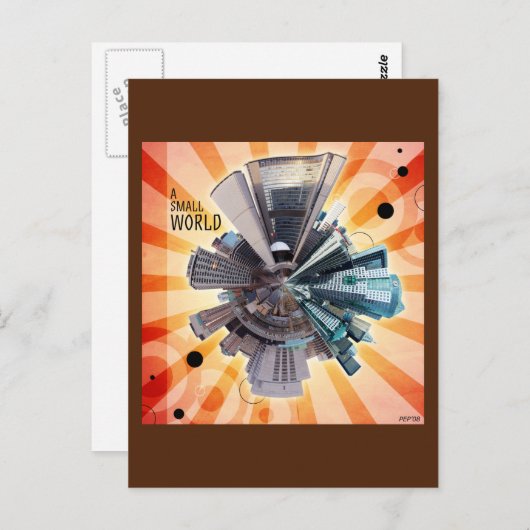 Een kleine wereld briefkaart (Voorkant / Achterkant)