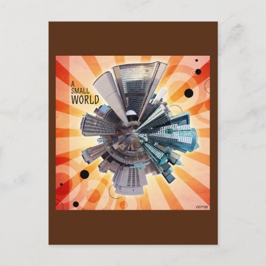 Een kleine wereld briefkaart (Voorkant)