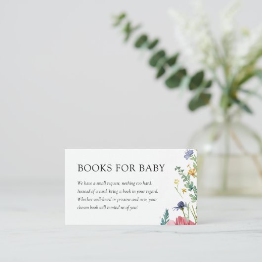 Een kleine Wilde Baby shower Boeken voor Baby Informatiekaartje (Staand voorkant)