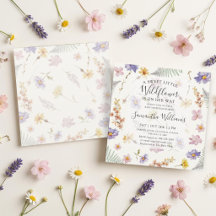 Een Kleine Wilde Bloem Aquarel Meisje Baby Shower