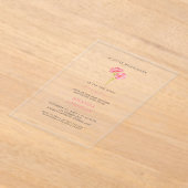 Een kleine wilde bloem baby in bloei baby shower acryl uitnodigingen (Laagn)