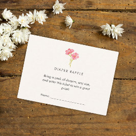 Een kleine wilde bloem baby in bloei baby shower informatiekaartje