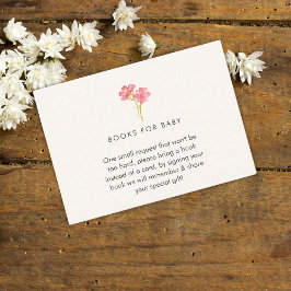 Een kleine wilde bloem baby in bloei baby shower informatiekaartje