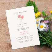 Een kleine wilde bloem baby in bloei baby shower kaart