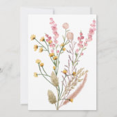 Een kleine wilde bloem baby meisje douche kaart (Achterkant)