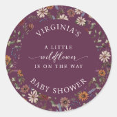 Een Kleine Wilde Bloem Baby Ronde Sticker (Voorkant)