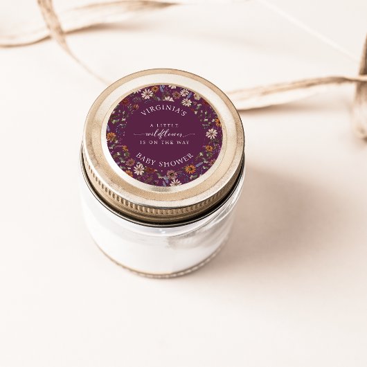 Een Kleine Wilde Bloem Baby Ronde Sticker