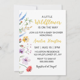 Een Kleine Wilde Bloem Baby Shower Kaart