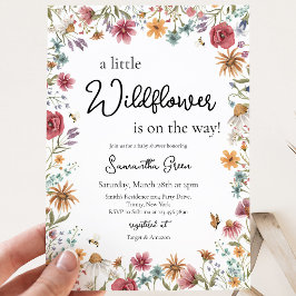 Een Kleine Wilde Bloem Baby Shower Kaart