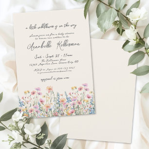 Een Kleine Wilde Bloem Baby Shower Kaart