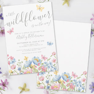 Een Kleine Wilde Bloem Baby Shower Kaart