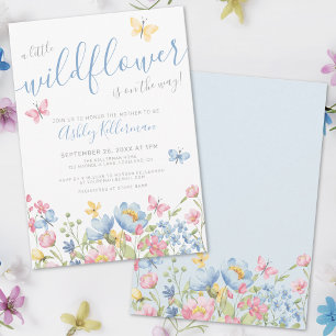 Een Kleine Wilde Bloem Baby Shower Kaart