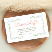Een Kleine Wilde Bloem Baby Shower Luier Raffle