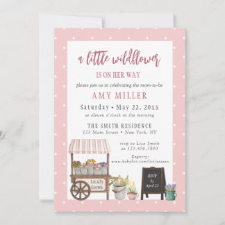 Een Kleine Wilde Bloem Baby Shower Uitnodiging