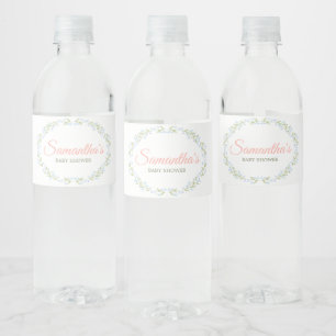 Een Kleine Wilde Bloem Baby Shower Waterfles Etiket