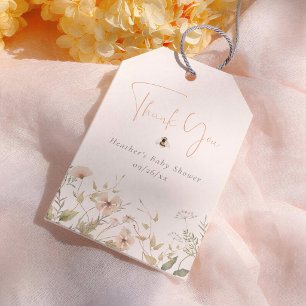 Een Kleine Wilde Bloem Bijen Meisje Baby Borrel Da Cadeaulabel