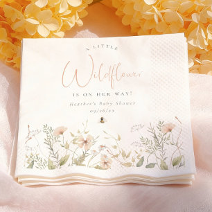 Een Kleine Wilde Bloem Bijenmeisje Baby Shower Servet