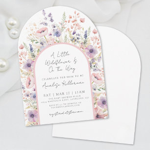 Een Kleine Wilde Bloem Bloemen Baby Shower Kaart