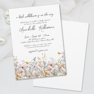 Een Kleine Wilde Bloem Bloemen Baby Shower Kaart