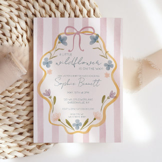 Een Kleine Wilde Bloem Boho Meisje Baby Shower Blo Kaart