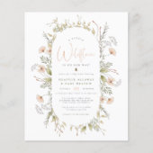 Een Kleine Wilde Bloem Boho Meisje Baby Shower Bud (Voorkant)