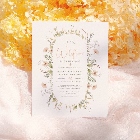 Een Kleine Wilde Bloem Boho Meisje Baby Shower Bud