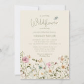 Een Kleine Wilde Bloem Boho Meisje Baby Shower Kaart (Voorkant)