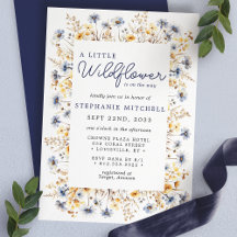 Een Kleine Wilde Bloem Boho Waterverf Baby Shower