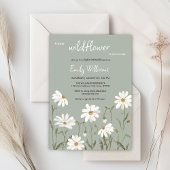 Een kleine wilde bloem daisy baby shower uitnodigi kaart
