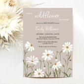 Een kleine wilde bloem daisy baby shower uitnodigi kaart