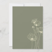 Een kleine wilde bloem Elegant Sage Green Baby sho Kaart (Achterkant)