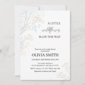 Een kleine wilde bloem is onderweg, Baby shower Kaart (Voorkant)