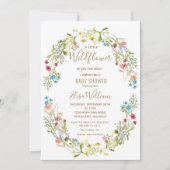 Een kleine Wilde Bloem is onderweg naar Baby showe Kaart (Voorkant)