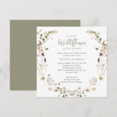 Een kleine wilde bloem is op weg naar Sage Baby sh Kaart (Voorkant / Achterkant)